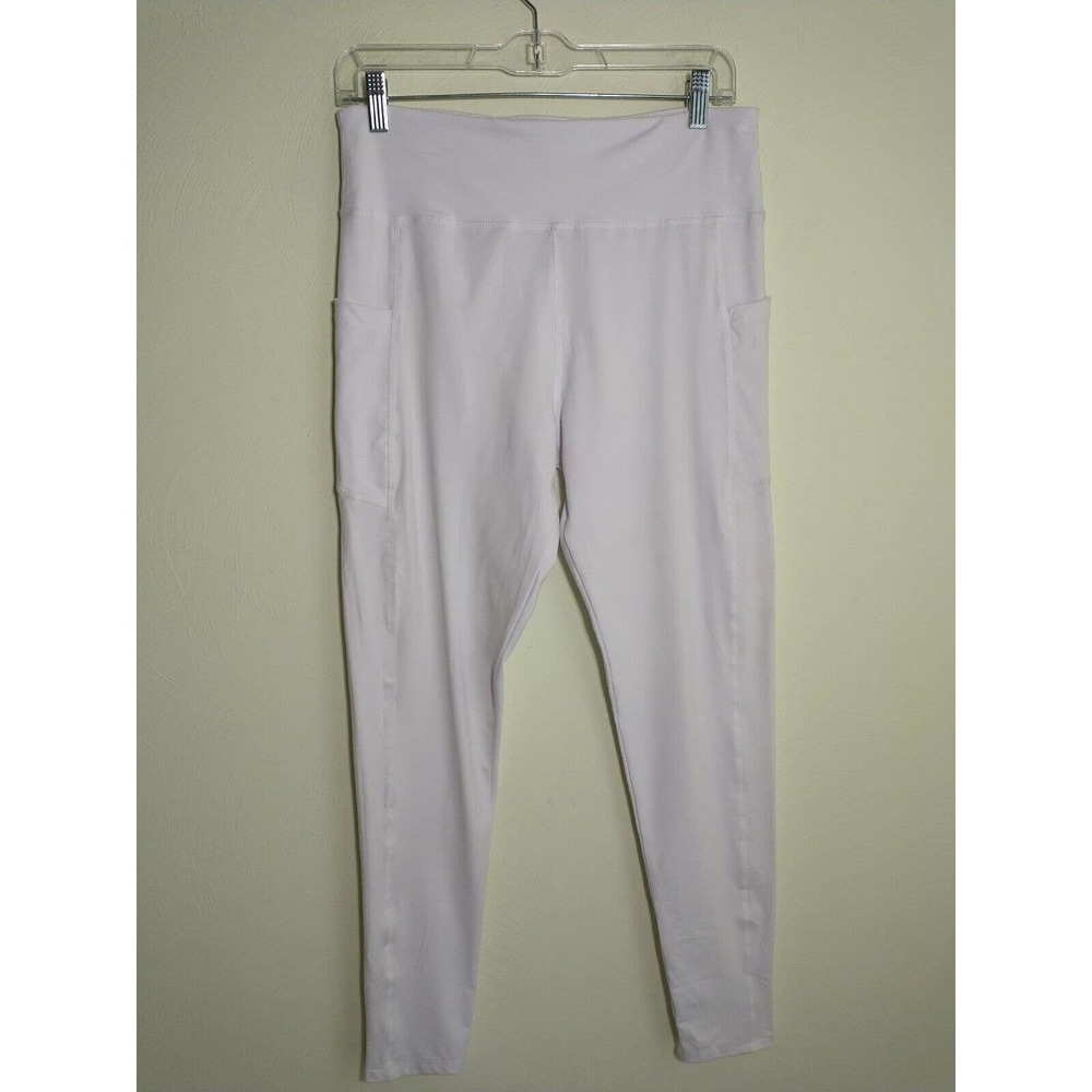 Satina Plus size White athletic leggings One Size